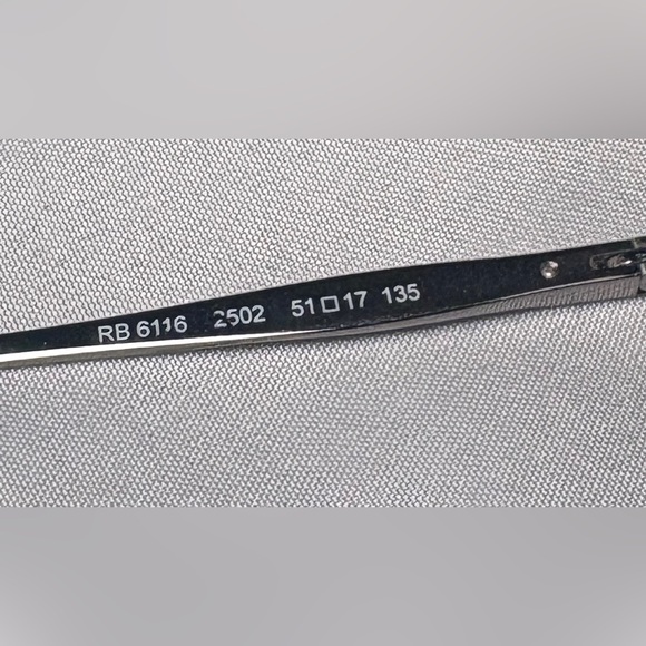 Ray-Ban Silver Rimless Rectangular Glasses - Picture 6 of 6